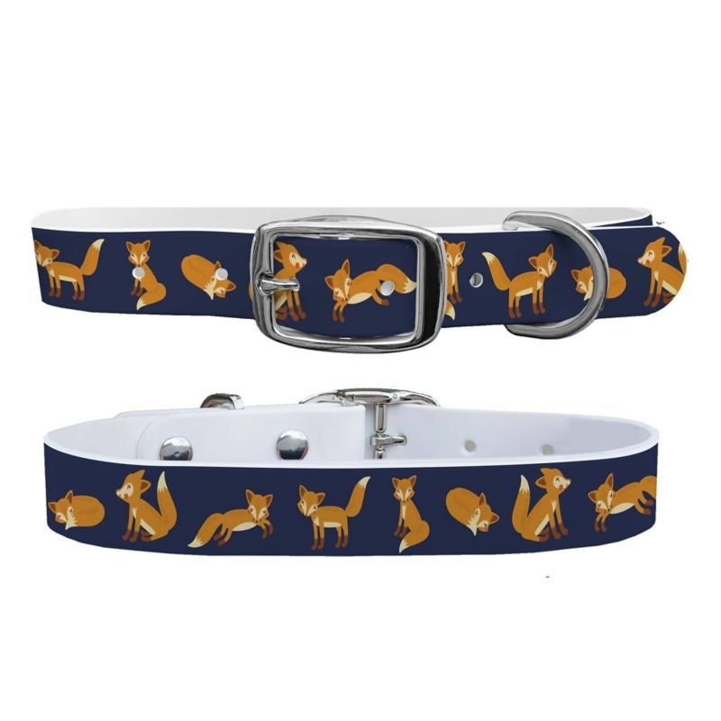 C4 Dog Collar ETA Playing Foxes Collar