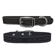 C4 Dog Collar ETA Stitches Black Collar