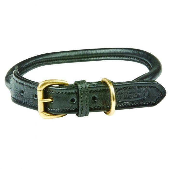 Weatherbeeta Rolled Leather Dog Collar