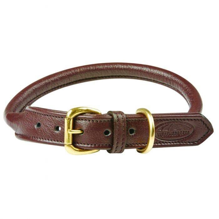 Weatherbeeta Rolled Leather Dog Collar