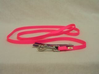 Lead Sngl Thck Nyln With Swvl Snp 3/8 X6 Hot Pink
