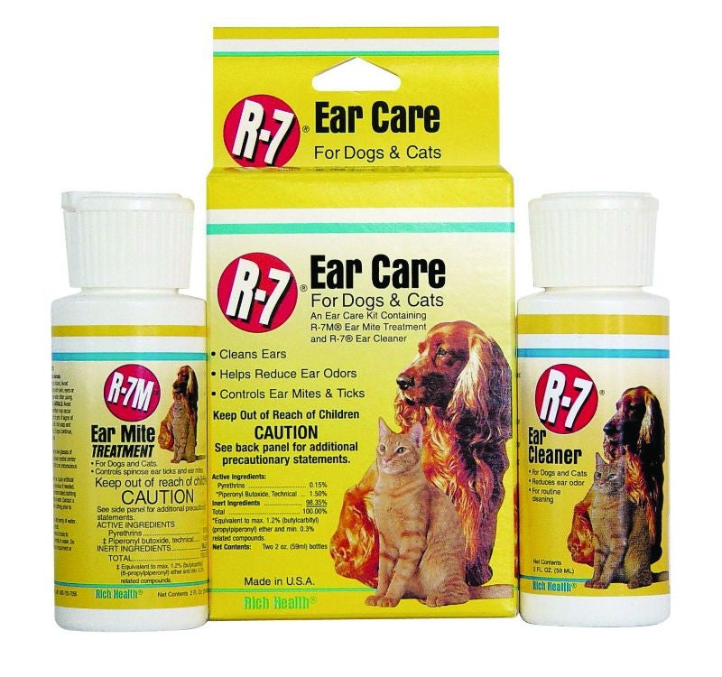 R-7 Ear Care Kit - 2oz. Cleaner & Mite Treatment