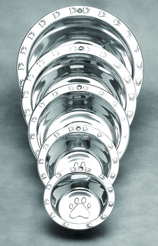 SPOT Stainless Steel Embossed Wide Rim Dish