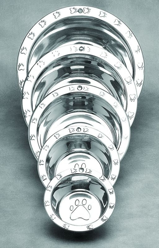 SPOT Stainless Steel Embossed Wide Rim Dish