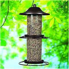 PerkyPet Panorama Bird Feeder 4.5 Lb Capacity Brn