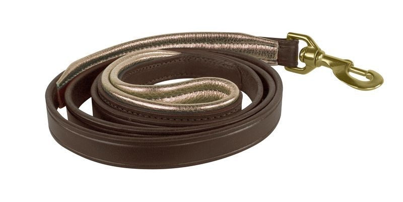 Perri's Metallic Padded Leather Dog Leash