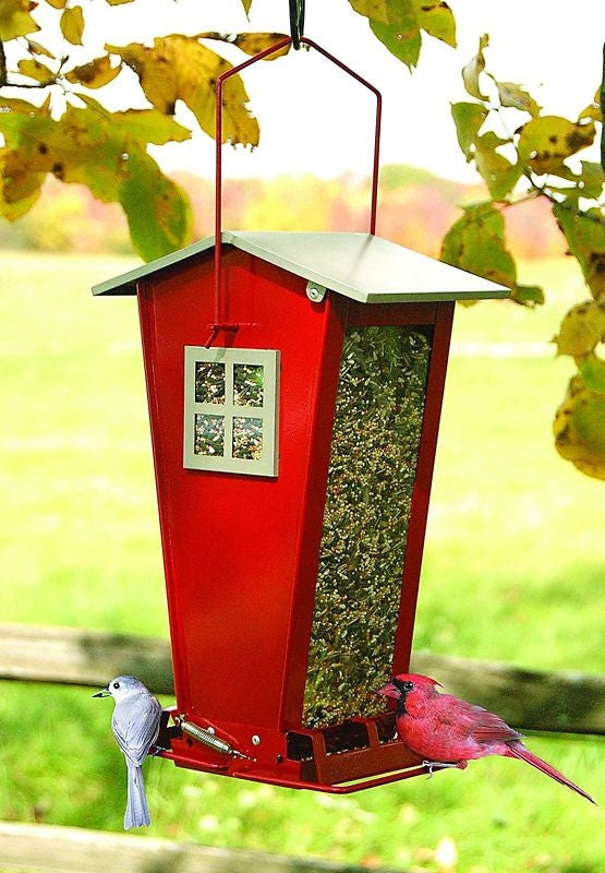 Audubon Snack Shack Squirrel Resistant Feeder Red