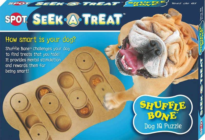 Seek-A-Treat Shuffle Bone Dog Puzzle Toy