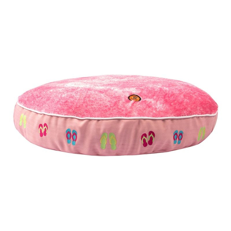 Halo Flip Flops Pink Round Dog Bed