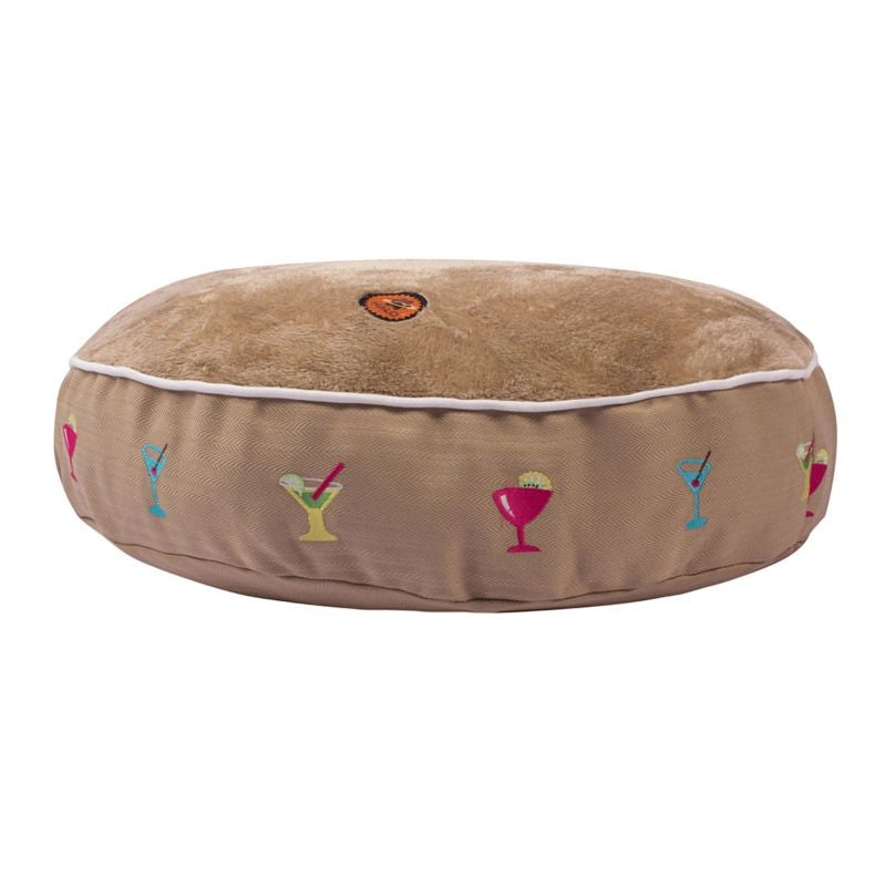 Halo Martinis Safari Round Dog Bed