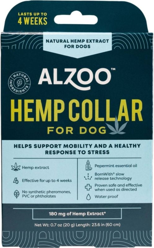 Alzoo Plant-Based Hemp Premium Dog Collar