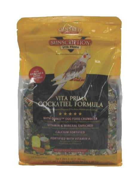 Sun Seed Vita Prima Cockatiel Bird Food 3lb