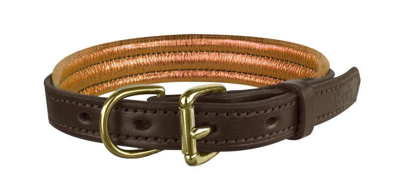 Padded Leather Dog Collar-Seconds Offer MD Brn