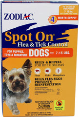 Zodiac Spot On Flea / Tick Control Dogs Under15lb